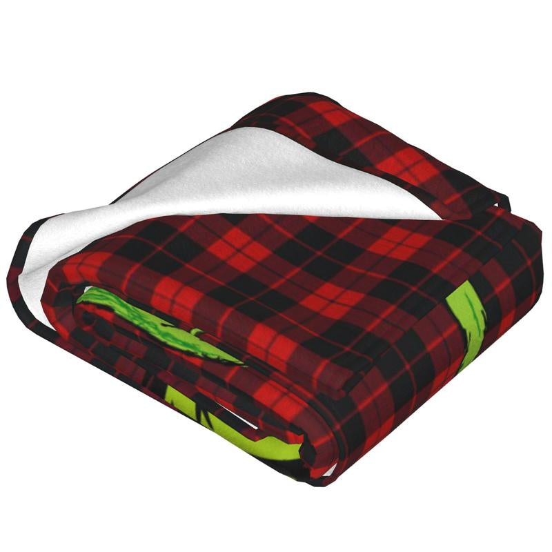 Funny Green Christmas Throw Flannel Fleece Blanket