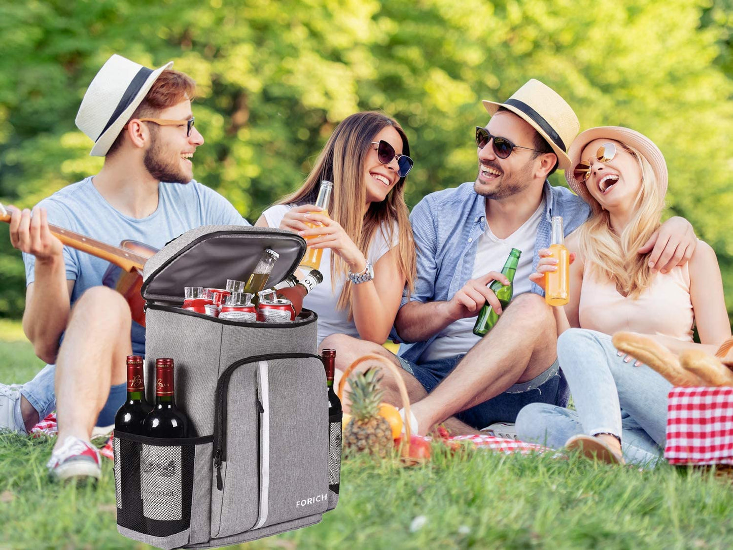 Fun Leakproof Backpack Cooler! Waterproof and lightweight, holds 30 cans—perfect for picnics and camping!