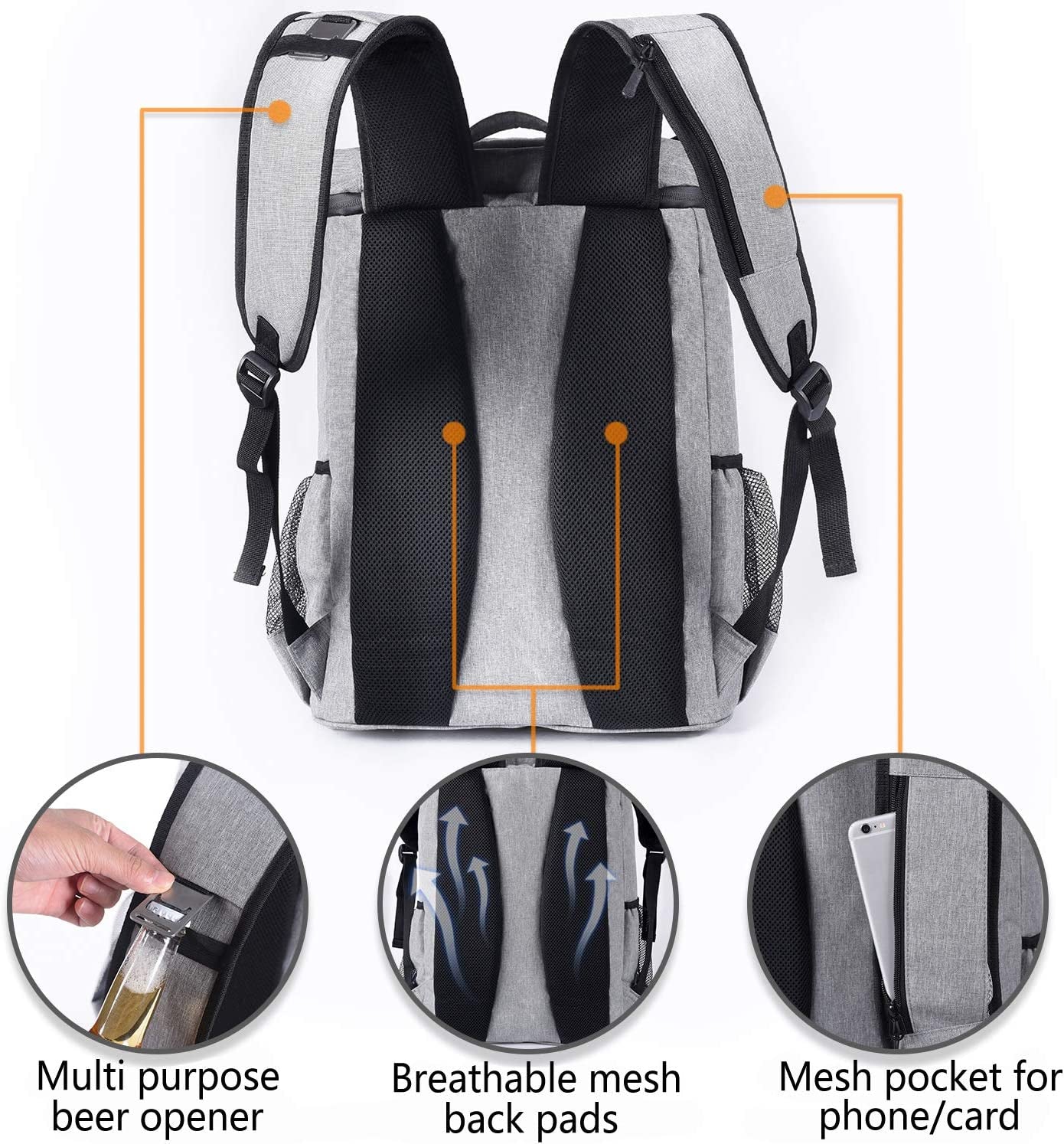 Fun Leakproof Backpack Cooler! Waterproof and lightweight, holds 30 cans—perfect for picnics and camping!