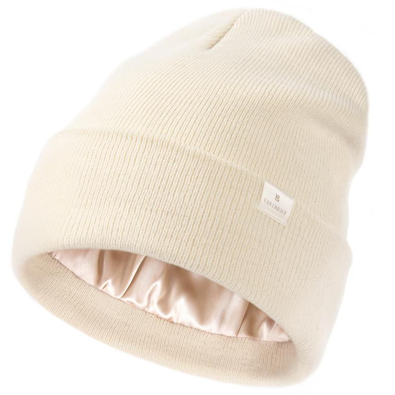 Women's warm satin line beanie