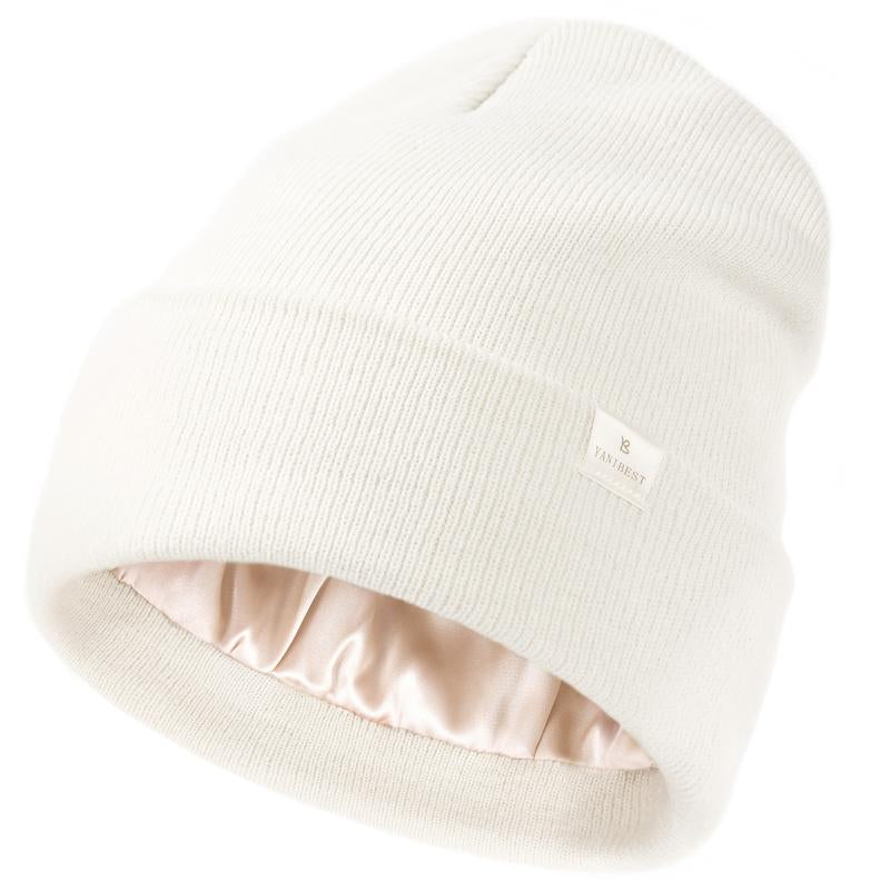 Women's warm satin line beanie