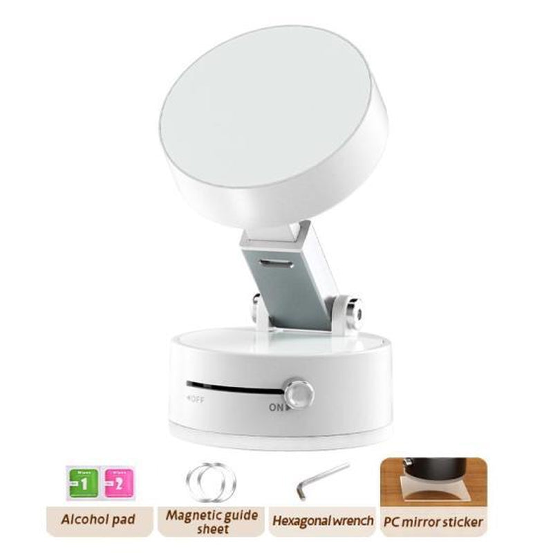 Vacuum Magnetic Suction Phone Holder, 2025 New Magnetic Suction Phone Mount, Foldable Portable Double-Sided Vacuum Magnetic Adsorption Adjustable Mobile Phone Holder for All Phones