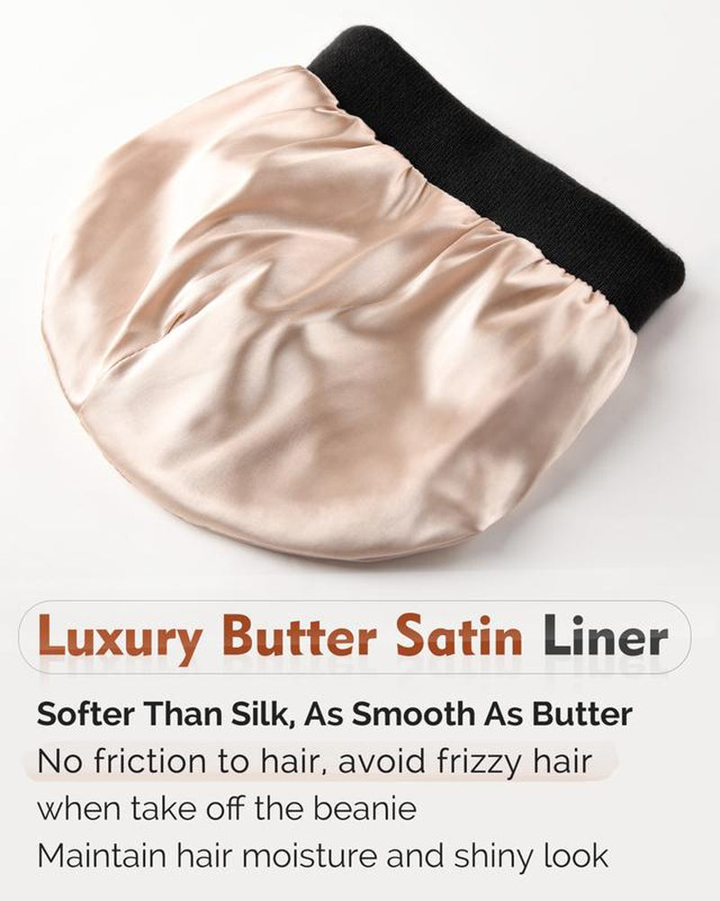 Women's warm satin line beanie