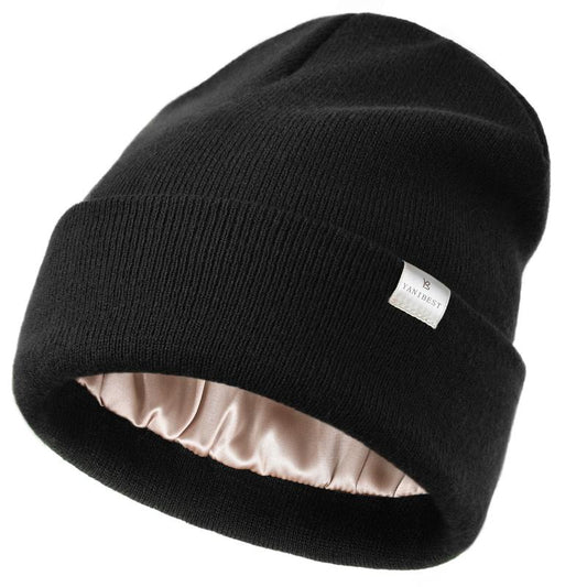 Women's warm satin line beanie